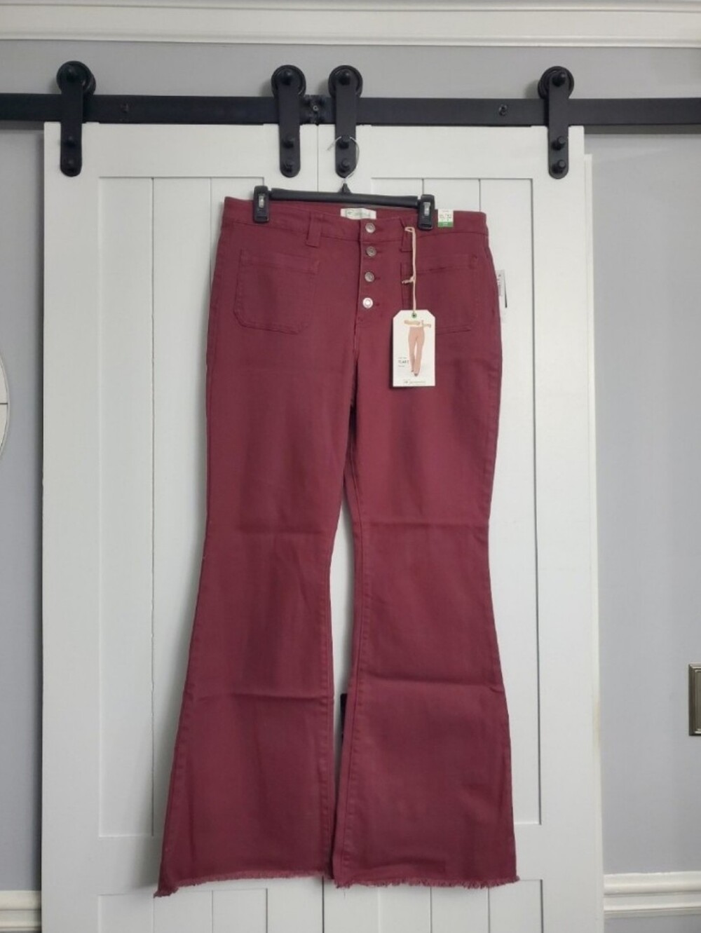 Celebrity Pink Juniors' Frayed-Hem Flare Jeans. NEW!